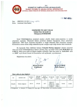 ENERJI vE TABİİ KAYNAKLAR BAKANLıĞı _