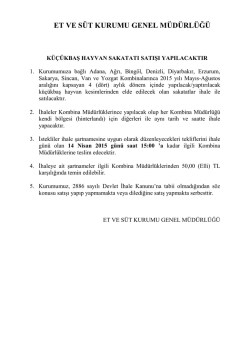 k&uuml;&ccedil;&uuml;k baş sakatat ilan metni i&ccedil;in tıklayınız