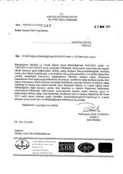 KARDEŞ OKUL UYGULAMASI (Meslek Lisesi Okul M&uuml;d&uuml;rl&uuml;klerine)