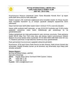 Ek 1 - Botaş International Limited