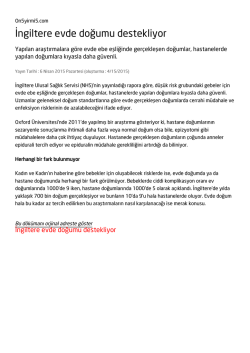 İngiltere evde doğumu destekliyor