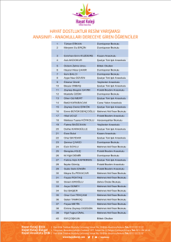 ANA SINIFLARI ve ANAOKULLARI YARIŞMA