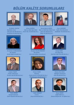 b&ouml;l&uuml;m kalite sorumluları