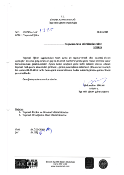 T.c. sivEREk KAYMAKAMLIĞI il&ccedil;e Miııi Eğitim M&uuml;d&uuml;rl&uuml;ğ&uuml;