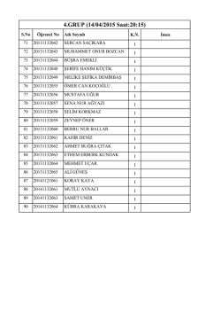 4.GRUP (14/04/2015 Saat:20:15)