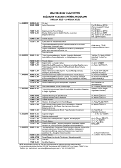 sağlık/tıp hukuku sertifika programı