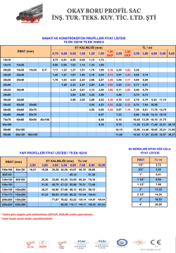 profil fiyat listesi - Okay Boru Profil Sac İnş.Turz.Teks.Tic.Ltd.Şti