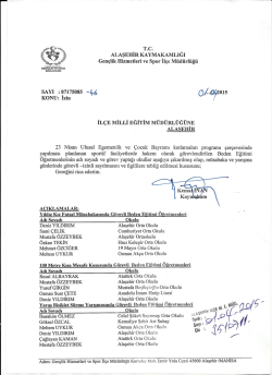 G&ouml;revli &ouml;ğretmenleri isim listesi i&ccedil;in tıklayınız
