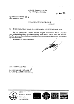 Lise Giriş Sınavı - aşkale il&ccedil;e mill&icirc; eğitim m&uuml;d&uuml;rl&uuml;ğ&uuml;