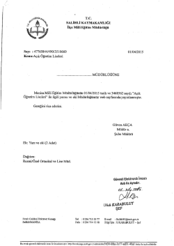 T.c. _ sALİHLİ KAYMAKAMLIĞI - Salihli İl&ccedil;e Milli Eğitim M&uuml;d&uuml;rl&uuml;ğ&uuml;