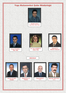 yapı malzemelerı sube mudurlugu