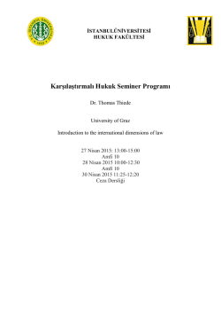 Karşılaştırmalı Hukuk Seminer Programı
