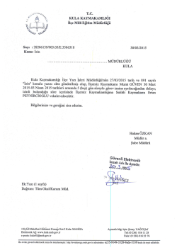 T.C. - Kula İl&ccedil;e Milli Eğitim M&uuml;d&uuml;rl&uuml;ğ&uuml;