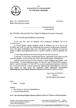 Ders Giriş &Ccedil;ıkış Saatleri - karak&ouml;pr&uuml; il&ccedil;e milli eğitim m&uuml;d&uuml;rl&uuml;ğ&uuml;