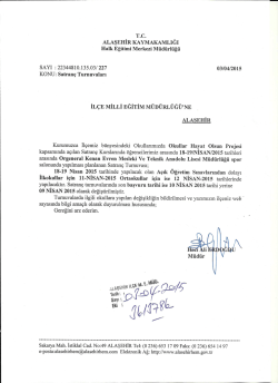 Stran&ccedil; Turnuvaları konulu Halk Eğitim Merkezi M&uuml;d&uuml;rl&uuml;ğ&uuml;n&uuml;n 03/04