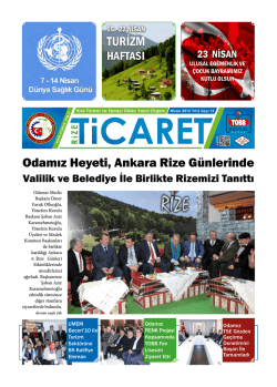Odamız Heyeti, Ankara Rize G&uuml;nlerinde TURİZM