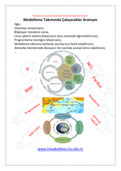 Modelleme Takımında &Ccedil;alışacaklar Aranıyor www.havakalitesi.itu