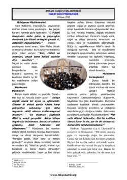 hayat bir imtihandır