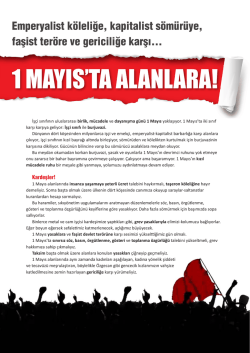 BDSP`nin 1 Mayıs bildirisini indirmek i&ccedil;in tıklayın