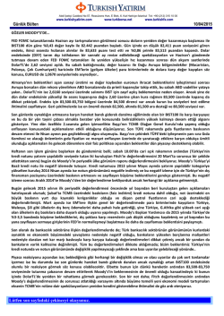 G&uuml;nl&uuml;k B&uuml;lten - Turkborsa.net