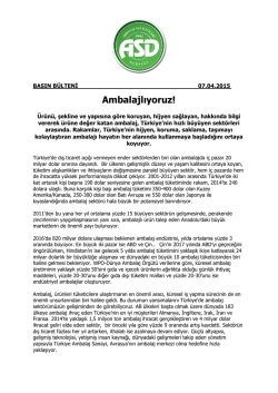 Ambalajlıyoruz! - Ambalaj Sanayicileri Derneği
