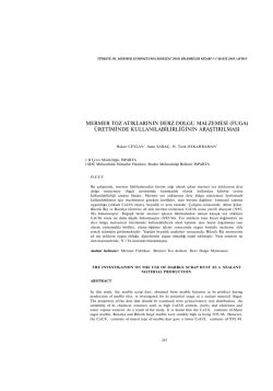 mermer toz atıklarının derz dolgu malzemesi (fuga)