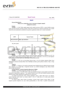 MEVZUAT BİLGİLENDİRME SERVİSİ