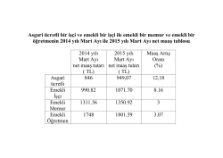 Asgari &uuml;cretli bir iş&ccedil;i ve emekli bir iş&ccedil;i ile emekli bir memur ve emekli