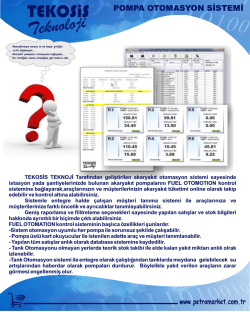 buradan - akaryakıt otomasyon sistemleri , pompa otomasyon