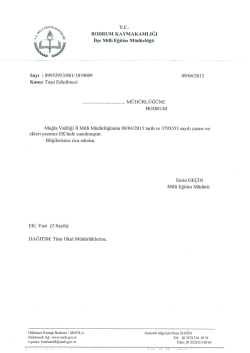 Taşıt Edinilmesi - Bodrum İlçe Milli Eğitim Müdürlüğü