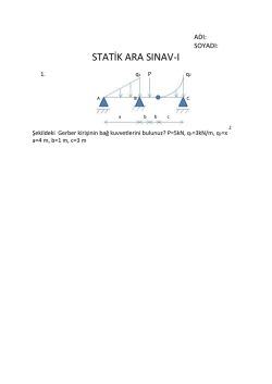 2013-2014 Statik 1. Vize Soruları