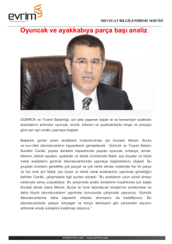 Oyuncak ve ayakkabıya par&ccedil;a başı analiz