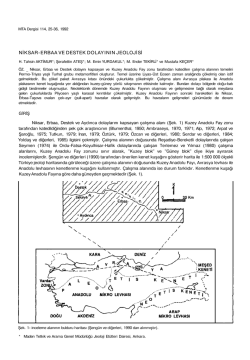 niksar-erbaa ve destek dolayının jeolojisi