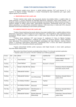 ığdır &uuml;niversitesi rekt&ouml;rl&uuml;ğ&uuml;nden