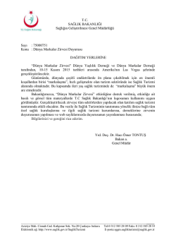 D&uuml;nya Markalar Zirvesi - Manisa İl Sağlık M&uuml;d&uuml;rl&uuml;ğ&uuml;