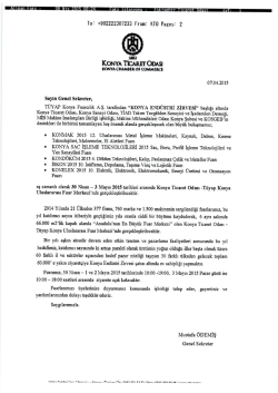 konya end&uuml;stri zirvesi hk.