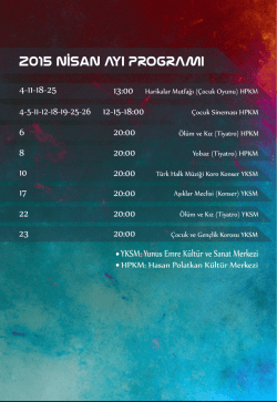 2015 Nisan AYI PROGRAMI