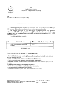 sAĞLıK BAKANLIĞI - T&uuml;rkiye Halk Sağlığı Kurumu