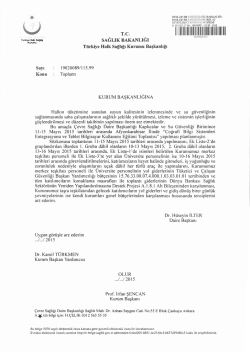 Yﬂt&ccedil;mw SAGLIK BAKANLIGI - &Ccedil;evre Sağlığı Daire Başkanlığı