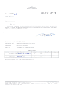 06.04.2015* 01601 - Uşak İl Sağlık M&uuml;d&uuml;rl&uuml;ğ&uuml;