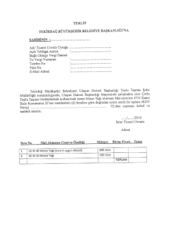 sAHİBİNİN z - Tekirdağ Belediyesi