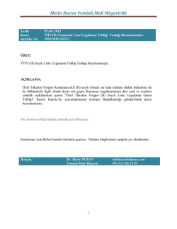 Sirk&uuml;ler No MDYMM/2015/12