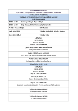 Sempozyum Programı