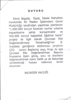 &ccedil;ed s&uuml;reci duyuru metni i&ccedil;in tıklayınız