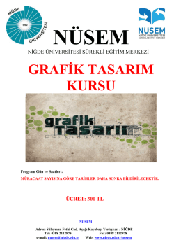 grafik tasarım - Niğde &Uuml;niversitesi