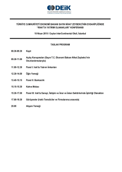 Irak`ta Yatırım Olanakları Konferansı