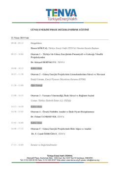 G&Uuml;NEŞ ENERJİSİ PROJE DEĞERLENDİRME EĞİTİMİ 21