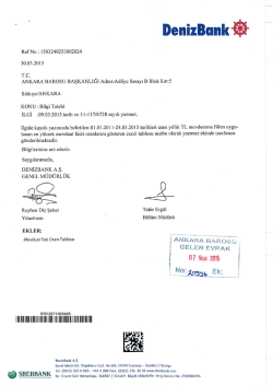 " DenizBank* &eacute; - Ankara Barosu