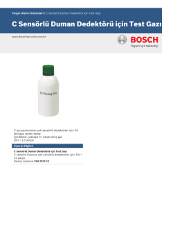 C Sens&ouml;rl&uuml; Duman Dedekt&ouml;r&uuml; i&ccedil;in Test Gazı