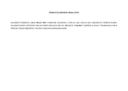 &ouml;ğrencilerimizin dikkatine mazereti sebebiyle 04